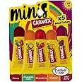 Carmex 5 Pack Minis Scented Lip Balms for Soft, Protected Lips with SPF 15 (Pack of 5 x 5g each)