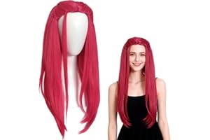 DAZZTIME Peluca Larga para Disfraz de Cosplay,Peluca de Anime Para Cosplay,Cosplay peluca de pelo largo,Halloween Carnaval Juego de rol Fiesta,Disfraz Pelucas Accesorios Mujer,para Halloween