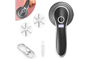 Rasoir Anti Bouloche, Râpe à Peluches électrique avec indicateurs LED Râpe à Peluches, Rechargeable USB Retirer Les Peluches avec 6 Lames pour Les vêtements Meubles Jouets Retirer Les Peluches