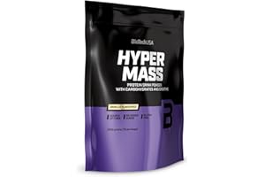 BioTechUSA Hyper Mass | Prise de masse avec mélange de glucides et de protéines | Créatine micronisée | Sans gluten, 1 kg, Vanille