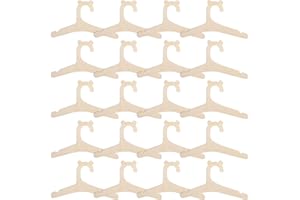 NIZIRIOO Perchas para Niños,20 Pcs Perchas Infantiles,Perchas Apilables,Bebé Perchas De Madera Natural,Percha Bebé Antideslizante,Perchas de Ropa de Bebe Antideslizante para Ropa Infantil,Ropa de camiteras