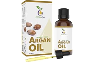 NATURA PUR Argan Oil 50ml - 100% native, cold pressed, vegan - from Morocco - anti-aging, anti-wrinkle serum for face, body, hair, skin, hands, nails