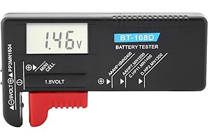 SHOPLICE Digital Battery Tester, Universal Battery Tester AA/AAA/C/D/9V/1.5V Button Cell Battery Volt Tester BT-168D