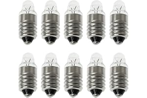SQXBK 10 st 2,2 V 0,25 A Mini E10 skruv baslampor för ficklampor, hemexperiment, krets- och elektriska testtillbehör