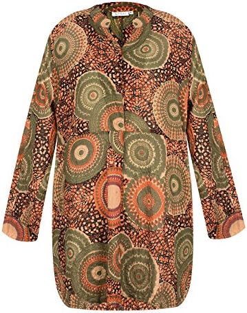 Masai Clothing Tribal Print Gubi Tunic, Mandarin Org, XSmall(UK8)