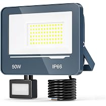 Indmird Faretto LED Da Esterno 50W, Faro LED Da Esterno Con Spina, Super Luminosa 5000LM 6500K Bianco Freddo Faretti Led Esterno IP66 Impermeabile Faro Led Per Giardino,Cortile,Garage,Corridoio - 3