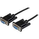 StarTech.com 2m Black DB9 RS232 Serial Null Modem Cable F/F - DB9 Female to Female - 9 pin RS232 Null Modem Cable - 2 meter, 