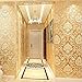 Produktbild H&M Tapete dicker Damastart Luxus Europa 3D Relief Vlies Dekoration Wohnzimmer Restaurant TV Wand Schlafzimmer Tapete -53cm (W) * 10m (L) , golden