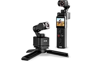 IZI IRIS Pocket 4K Action Camera - with Dual AMOLED Display 1/1.3" CMOS Sensor, 3-Axis Gimbal Stabilizer, AI Tracking, 512GB