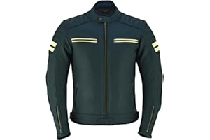 JACKET4U MOTORCYCLE LEATHER JACKET FOR MEN ARMOURED BIKER MBJ-02A