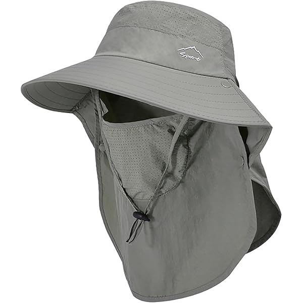 Casquette Femme Large Bord Avec Foulard - Protection Solaire UV - Voyage, Camping, Pêche - Taille Unique