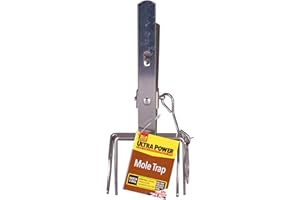 The Big Cheese Mole Tunnel Trap - Traditional Two-Way Trap Design Manufactured from Durable Galvanised Metal and Wire, Controls Moles in Lawns and Gardens, Durable, Rust-Free, Weather-Proof, Silver