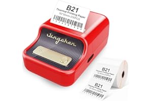 YuLinca Smart Label Maker B21 con 230 etichette Bluetooth Termico Prezzo Stampante per etichette con codici a barre Etichetta per indirizzo postale Macchina compatibile con Android e iOS (rosa)