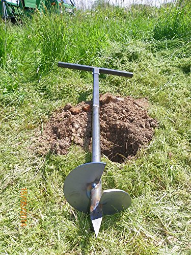 Erdbohrer Erdlochbohrer 200 mm Pflanzbohrer Pfahlbohrer Handbohrer - 6