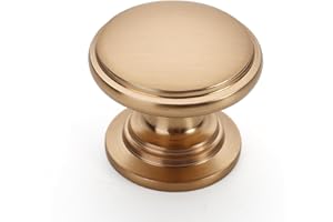 9BUILD 10 Lot de Boutons de Meuble Or Champagne pour Placards et Portes - Poignées de Cuisine en Alliage de Zinc