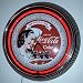 Produktbild NEONUHR NEON CLOCK - PINUP REFRESHING COCA COLA NEON BELEUCHTUNG ROT -ERHÄLTLICH AUCH MIT SCHWARZEN RAHMEN! WANDUHR!