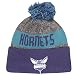 Produktbild New Era NBA Team Knit Bommelmütze CHARLOTTE HORNETS Grau Lila