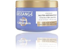 DESSANGE - Masque Cheveux Nutri-Réparateur Blond Californien - Acide Lactique & Miel De Manuka - Nourrit, Répare & Protège De La Casse - Cheveux Blonds, Colorés, Décolorés - 280ml