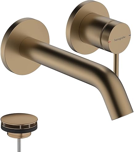Robinet de lavabo à encastrer Monza or rose brossé GLM039/ORC Robinet de lavabo Imex Gold, Robinet de lavabo à encastrer