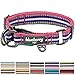 Produktbild Blueberry Pet 1,5cm S 3M Reflektierendes Bunt Gestreiftes Rosarot Smaragdgrüne und Orchidee Hundehalsband für Kleine Hunde
