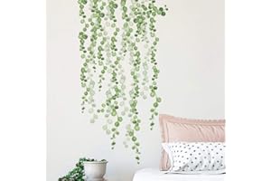 BUER HOMIE BuerHomie Adesivi Murali Pianta verde, adesivi e rimovibili, decorazione murale per soggiorno, camera da letto