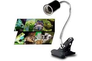 AMZTEMU Dome Lamp Fixture per Tartaruga, MAX 150W Rettile Amphibians - Supporto per luce a cupola, Reptile Dome, Serpente, Lucertola, Cacatua, Camaleonte ECC(EU Plug)(Senza lampadina)