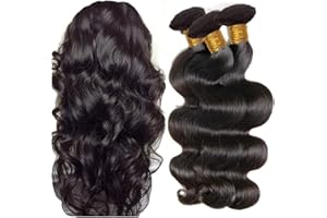 FBHAIR IFLY Tissage Bresilien Ondulé Tissage Cheveux Naturels en Lot 300g Meche Bresilienne Extension Cheveux Naturel 7A Grade (10 12 14pouces)