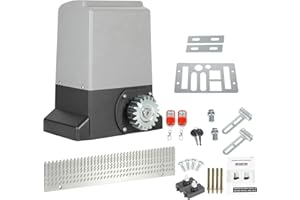 Yakimz 550W Motor Puerta Corredera, Bluetooth motorización para portón de garaje hasta 1200 kg, 12M motorización para portón corredizo, con 2 mandos a distancia