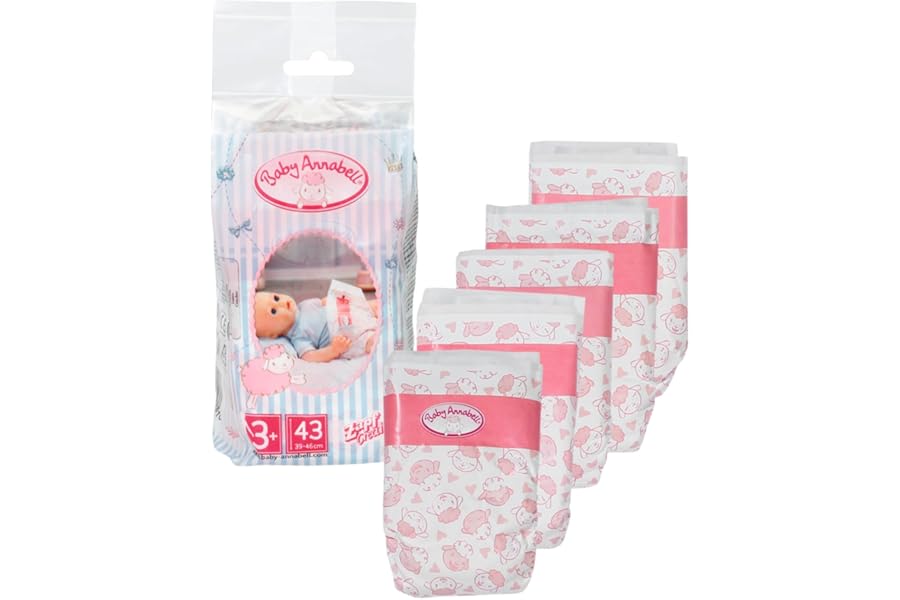 Baby Annabell Nappies, Multicolour, Small, 5 pack