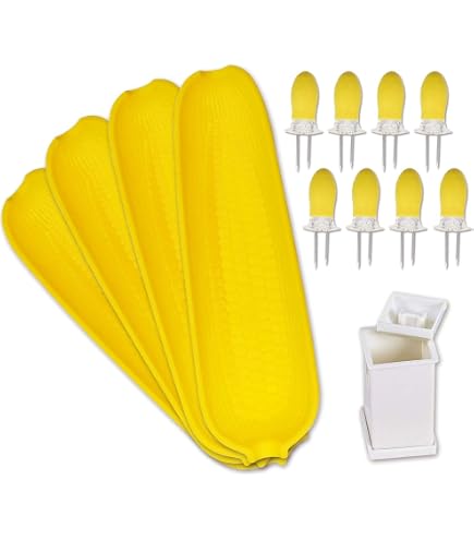 16-teiliges Maiskolbenhalter-Set Aus Edelstahl – Mit Silikongriffen, Ineinandergreifend