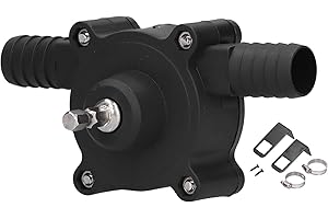 MARHYNCHUS Bomba de Taladro Eléctrica Manual, Transferencia de Agua, Autocebante, Portátil con Alta Capacidad de Flujo para Aceite, Queroseno, Diésel, Ideal para Líquidos Ligeros