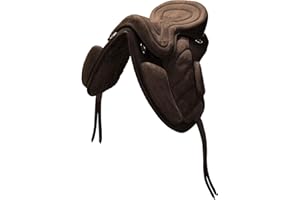 Brama West Sillín sin árbol "Safety", tamaño del asiento 18, para todos los tipos de caballos, incluye estribos y correa de sillín, color marrón