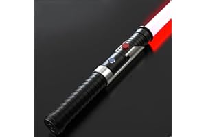 Lorsaberus Lichtschwert Duellfähig Smooth Swing Light Saber mit 12 RGB-Farben Laserschwert Erwachsene 16 Sound-Fonts FX Lichtschwerter Metall Für Kinder Halloween Weihnachten Cosplay Party