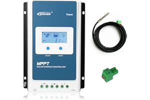 EPEVER MPPT Solar Charge Controller 40A 12V/24V Auto Work Max. PV 100V Solar Panel Regulator Common Negative LCD Display for Gel AGM Flooded Sealed Lithium Battery (Tracer4210AN)
