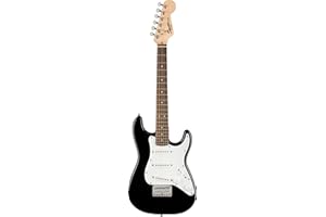 Pack de guitarra eléctrica Fender FSR Squier Electric Mini Stratocaster, color azul Daphne, ideal para principiantes. Incluye amplificador, cable, correa, púas y afinador de pinza.