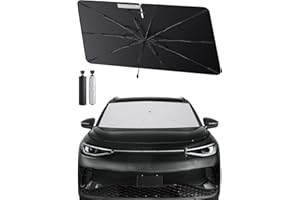 SHAOHAO Compatible avec VW ID.4 2020 2021 2022 2023 2024 2025 Parasol Pare-Brise Pliable pour Voitures, Protection UV pour Parasols de Voiture Pare Soleil Voiture Pare Brise Avant VW ID.4 Accessoires