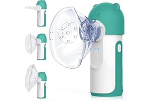 JOIENDY Aerosol Portatile,Aerosol per Adulti e Bambini, Silenzioso USB-C Ricaricabile Atomizzazione Efficiente Aerosol, Velocità Regolabile verde