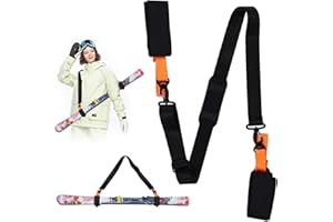 YISKY Esquí Correa, Invierno Correas de Portador de Esquí, Correa de Hombro Ajustable para Snowboard, Portaesquís de Hombro, Correas de Nailon para esquí, Correa Porta Esqui
