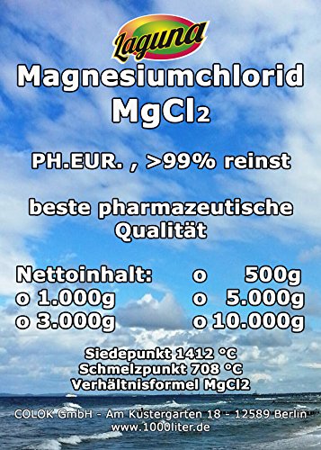 Magnesiumchlorid Hexahydrat 1kg MgCl2 Ph.Eur. 1000g PHARMAWARE reiner als Lebensmittelqualität - 2