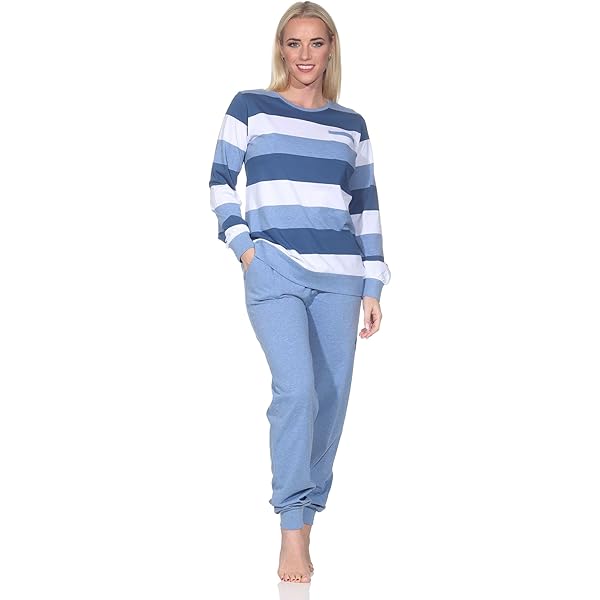 Pijama De Rizo Para Mujer Normann - Manga Larga Con Puños, Estampado De Luna Y Estrellas, Tallas Grandes