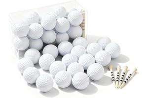 REYSHIN 20 Stück Schaumstoff Golfbälle 42mm Weich Golf Trainingsbälle für Indoor oder Outdoor Training,Leicht Und Stoßfest, Realistisches Gefühl und begrenzter Flug,Echte Spin and Feel