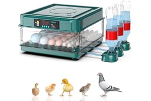 YEOOIYCW Incubadora automática,Incubadora automática de huevos,incubadora automática 24/36 con sistema de volteo automático y control de temperatura,adecuado para huevos de gallina,huevos de codorniz (36