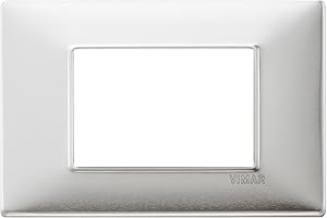 Placca 3 Moduli Alluminio Spazzolato Vimar Plana 14653.81