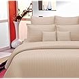ROUGE Cotton Satin 400 TC King Size Double Bed Bedsheet with 2 Pillow Covers for Home -Size-90X100 Inches,Multicolor