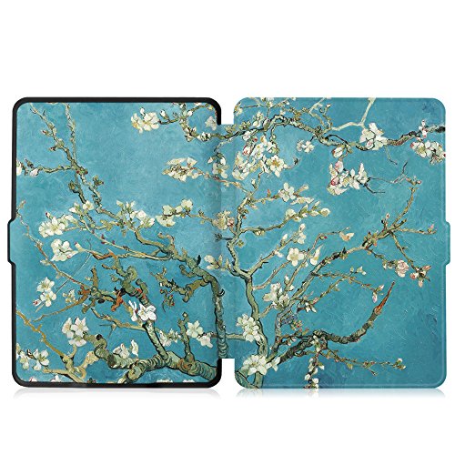 Fintie Kindle Paperwhite Hülle – Die dünnste und leichteste Smartshell Case Schutzhülle Tasche mit auto Sleep / Wake für den neuen Kindle Paperwhite 2016 (mit 300 ppi-Display, 6 Zoll, und integrierter Beleuchtung) und alle Modelle von 2012, 2013, 2014, 2015 – Mandelblüten - 9