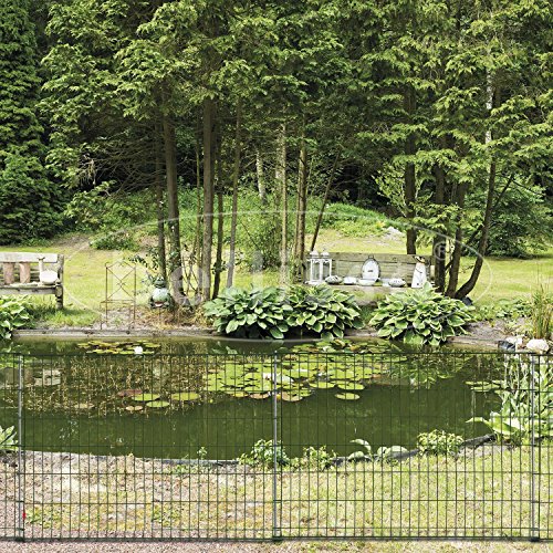 Teichschutzzaun Ambiente ohne Schnörkel anthrazit L 116 H 80 cm 92856