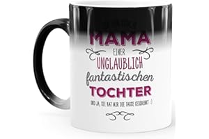 ‎MOONWORKS MoonWorks® Zaubertasse Farbwechsel Tasse Ich bin stolze Chefin eines ungeheuer fantastischen Teams Geschenk Bürotasse Papa weiß Magic-Tasse