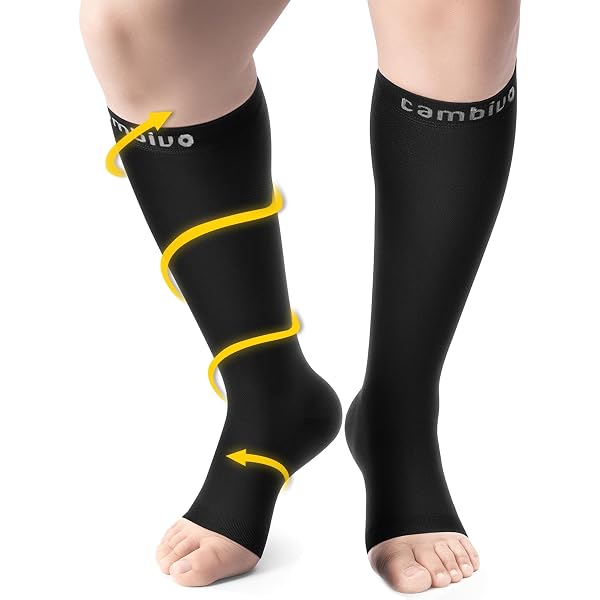 Manchons Compression CAMBIVO - 2 Paires 20-30mmHg | Pour Sport, Voyage, Jambes Lourdes