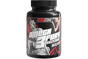 ‎BIG ZONE HIGH QUALITY SPORTSNUTRITION Big Zone Omega 3 Fury Triglyceride Hochwertige Triglycerid Form Keine Zugabe von Vitamin E 500mg EPA 250mg DHA / pro Kapsel | 120 Kapseln