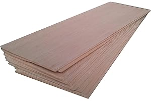 ONLY50 9 piezas de madera de balsa de 10 x 30 cm. Desde 1mm a 8mm. (3mm)